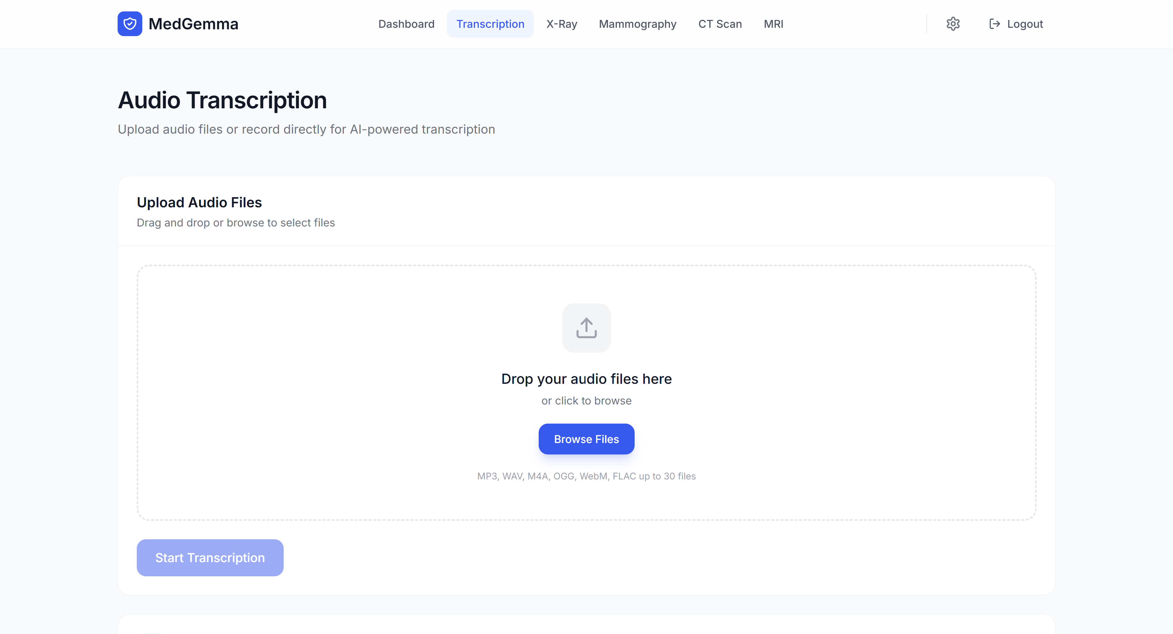 Transcription Interface
